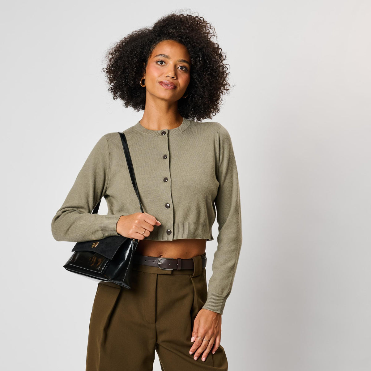 Woman wearing Black Moda Luxe Aly Crossbody 842017143055 View 3 | Black