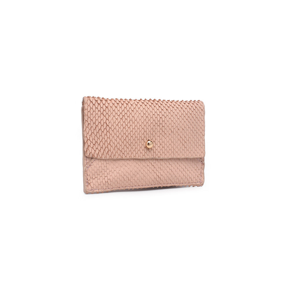 Product Image of Moda Luxe Elle Lizard Card Holder 842017119975 View 2 | Nude