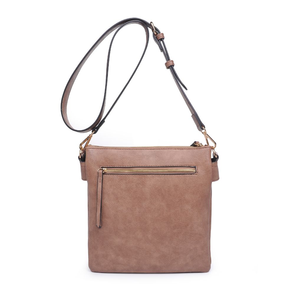 Woman wearing Nutmeg Moda Luxe Leslie Messenger 842017128199 View 7 | Nutmeg