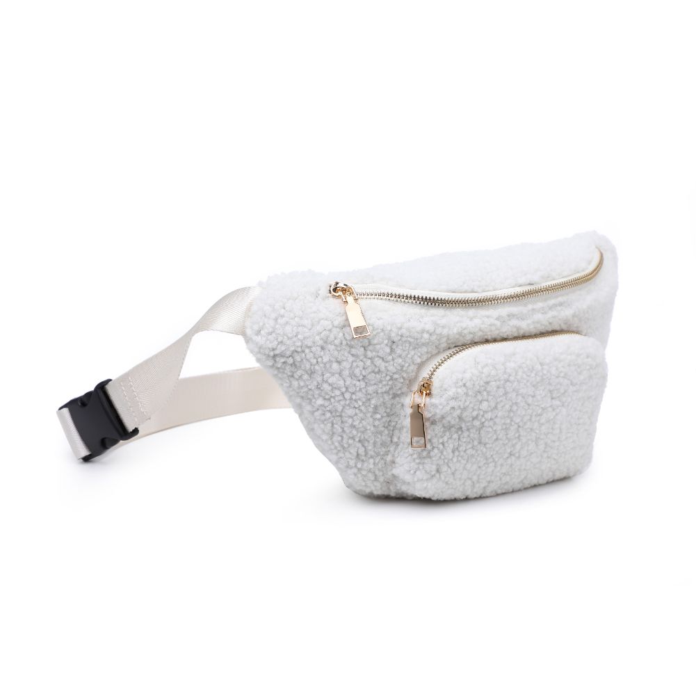 Woman wearing Ivory Moda Luxe Orson Belt Bag 842017134244 View 6 | Ivory
