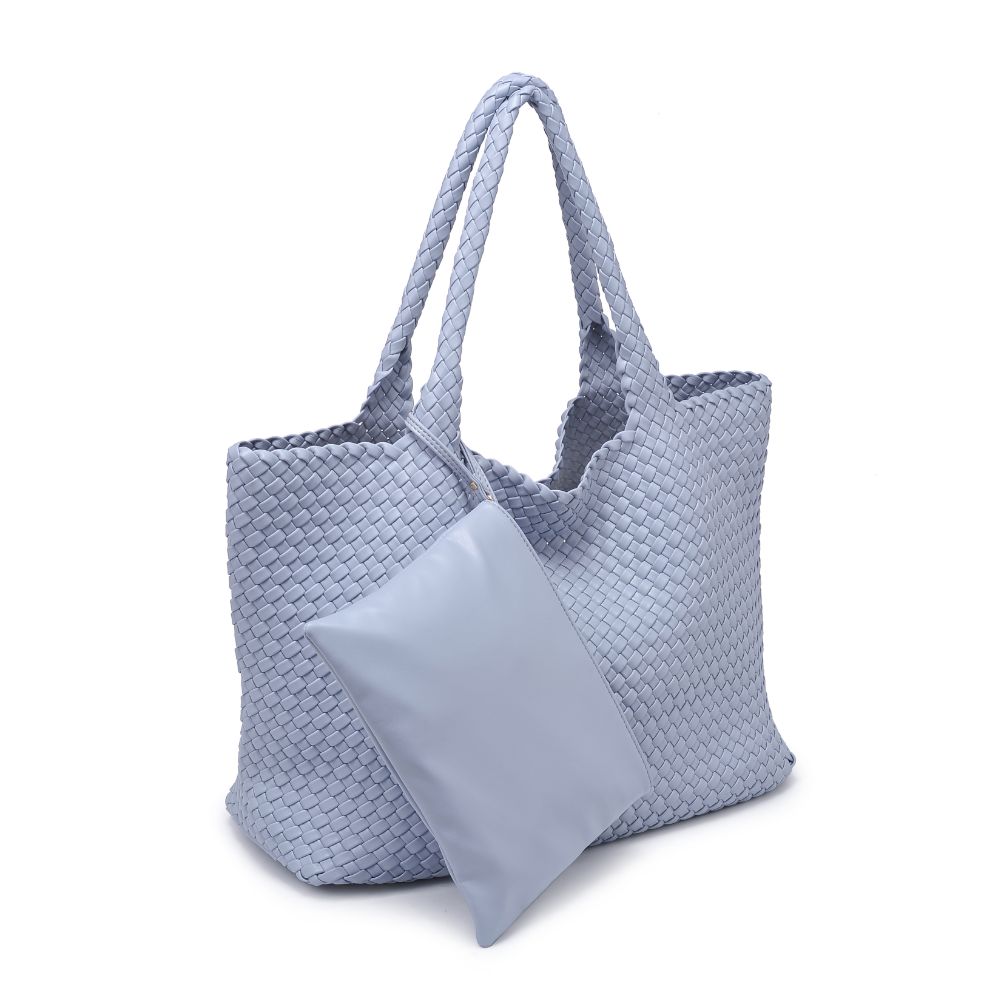 Woman wearing Slate Moda Luxe Solana Tote 842017134473 View 6 | Slate