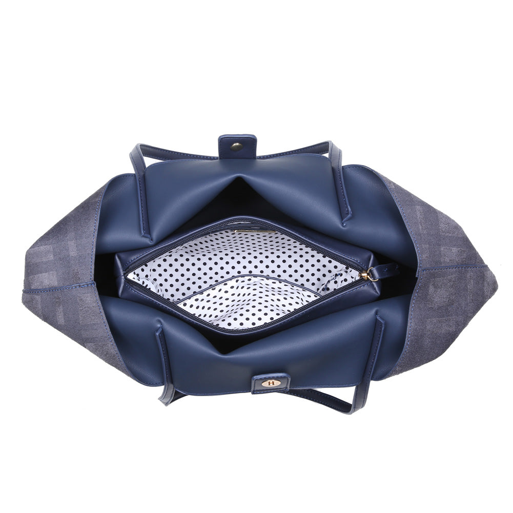 Product Image of Moda Luxe Cambridge Tote 842017116455 View 4 | Navy