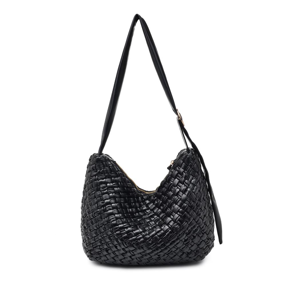 Woman wearing Black Moda Luxe Classica Crossbody 842017135470 View 7 | Black
