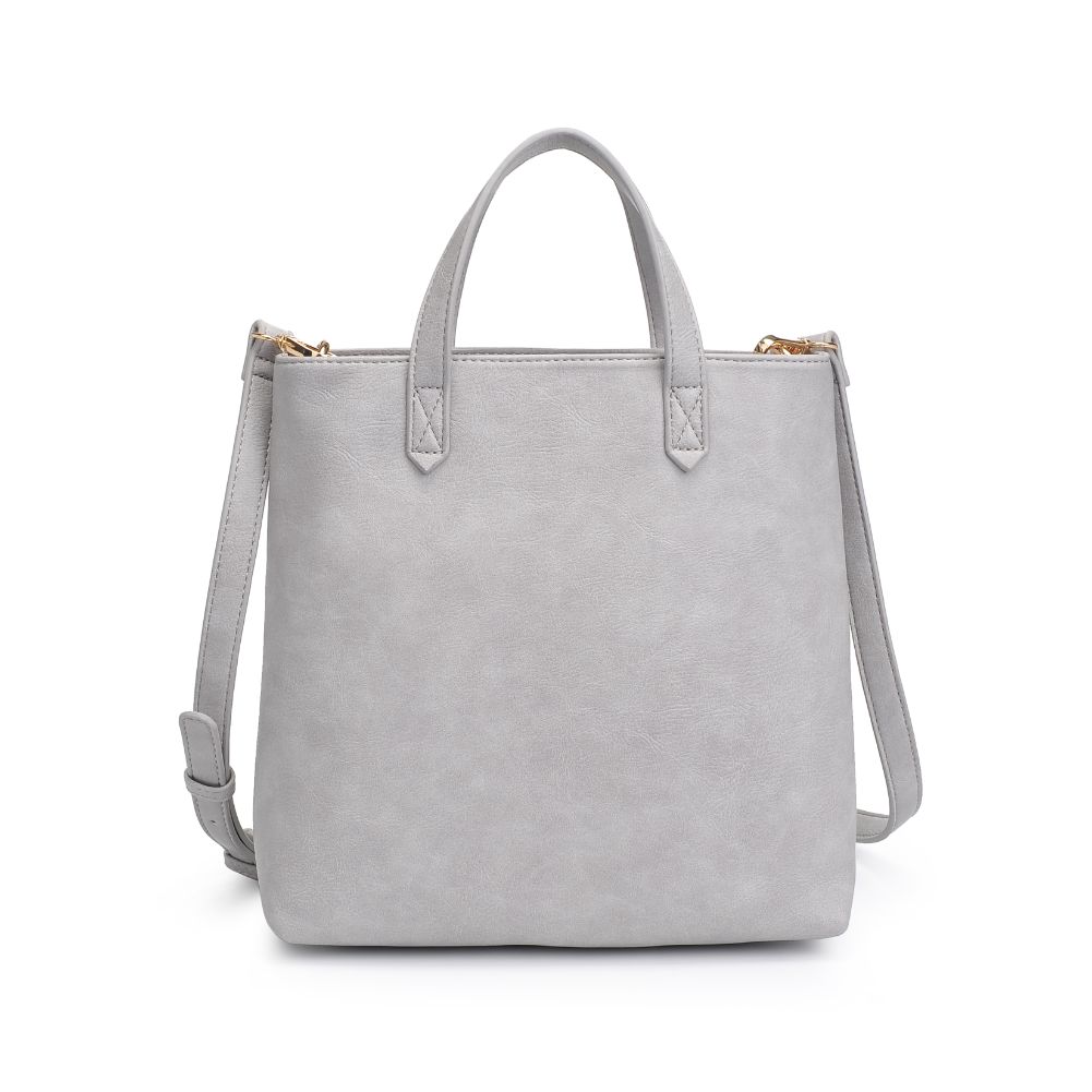 Woman wearing Grey Moda Luxe Selena Mini Tote 842017126812 View 7 | Grey