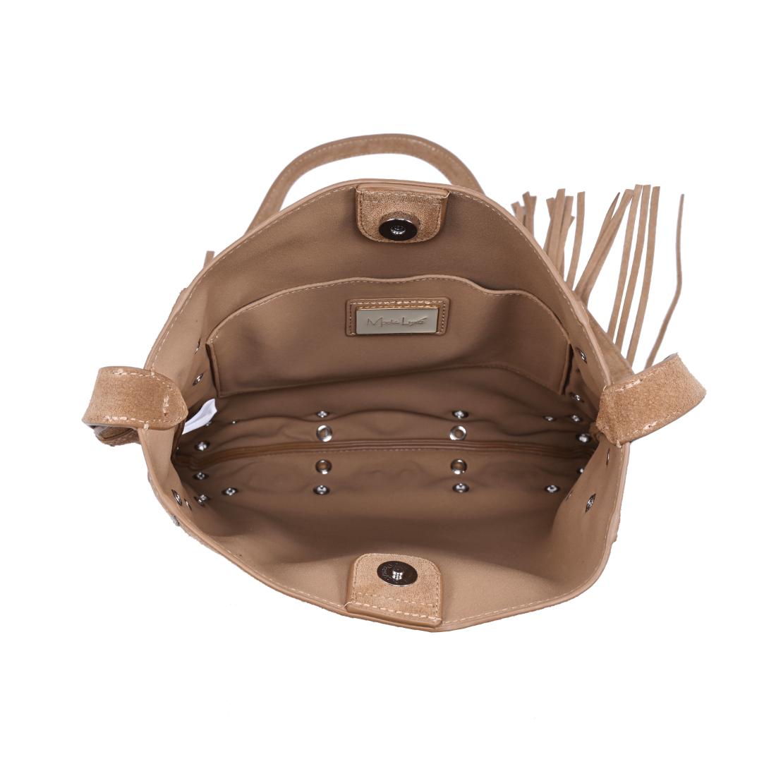 Woman wearing Cognac Moda Luxe Courtney Crossbody 842017140559 View 9 | Cognac