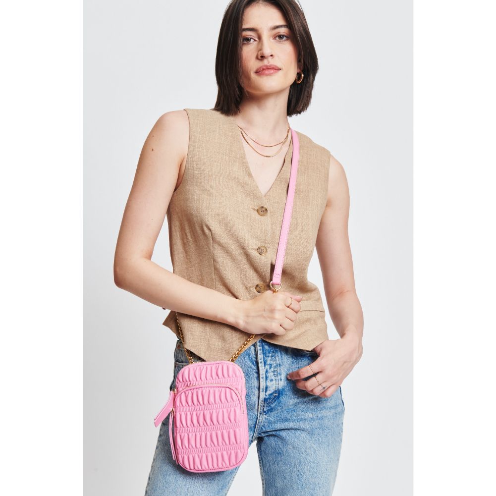 Woman wearing Bubblegum Sol and Selene Chantal Crossbody 842017131472 View 1 | Bubblegum