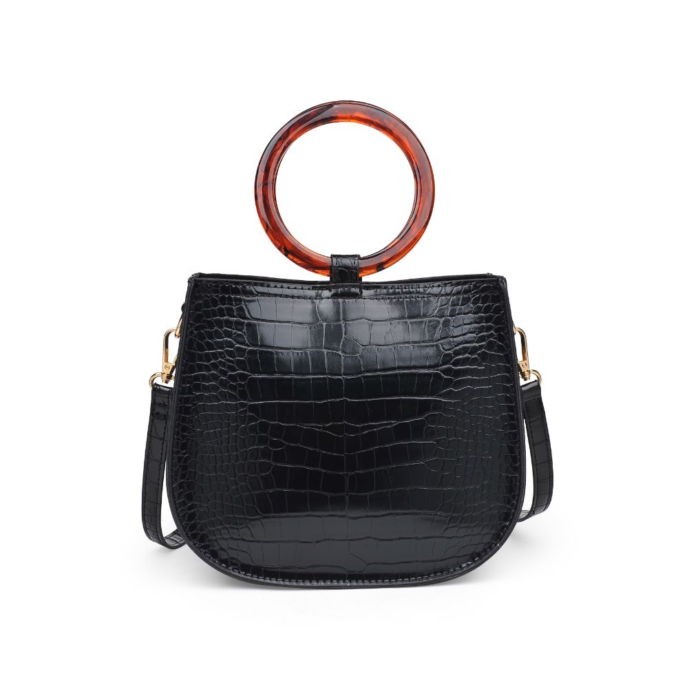 Product Image of Moda Luxe Savanah Croc Crossbody 842017121596 View 1 | Black