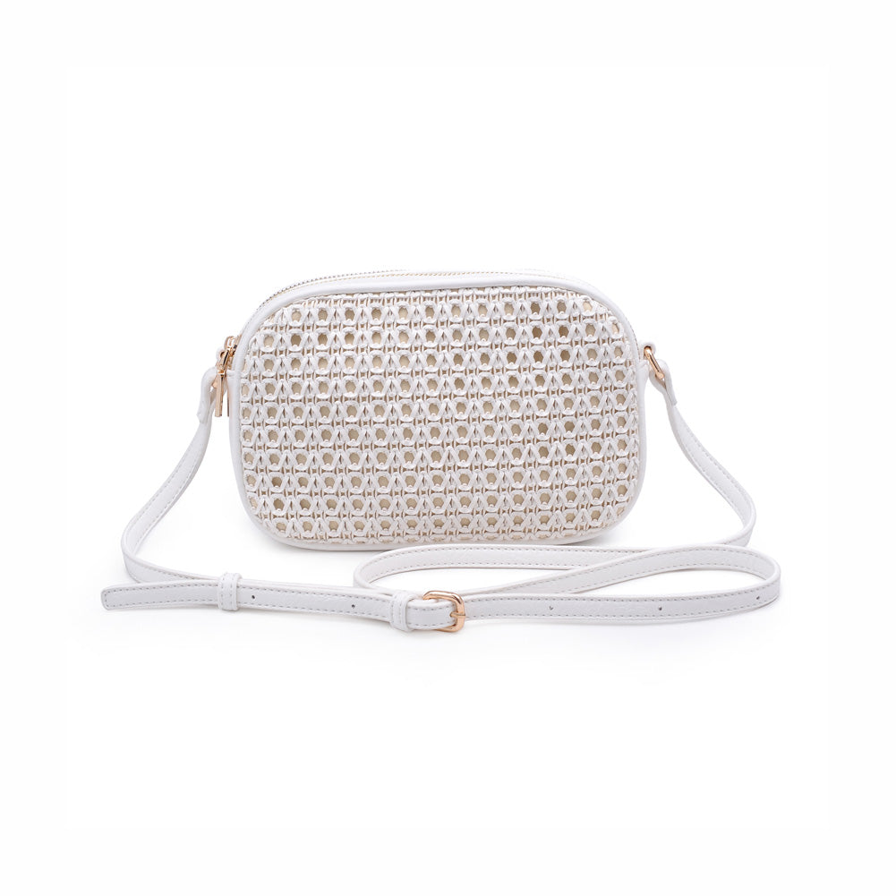 Woman wearing White Moda Luxe Mikayla Crossbody 842017119098 View 2 | White