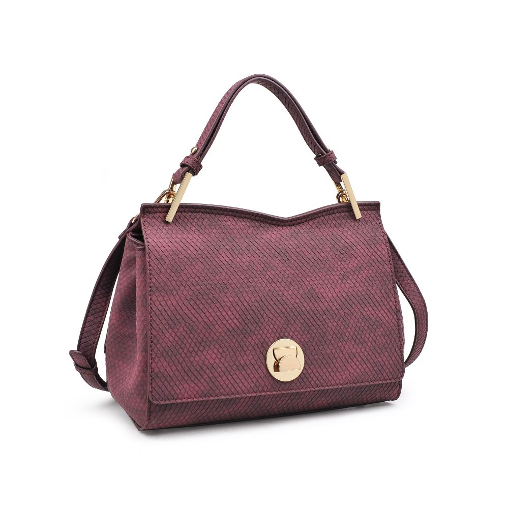 Product Image of Moda Luxe Camila Snake Satchel 842017121633 View 6 | Oxblood