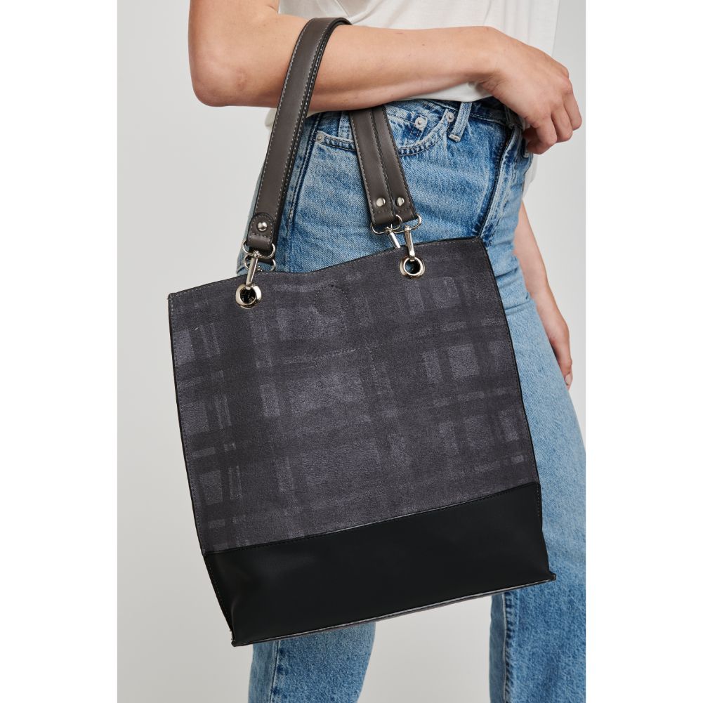 Woman wearing Charcoal Moda Luxe Austin Hobo 842017116394 View 2 | Charcoal