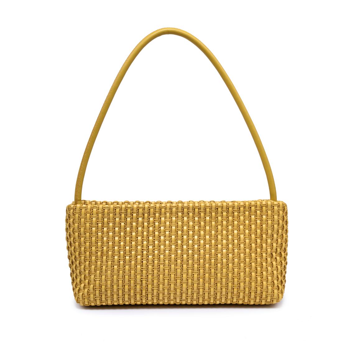 Woman wearing Mustard Moda Luxe Lucy Shoulder Bag 842017140375 View 5 | Mustard