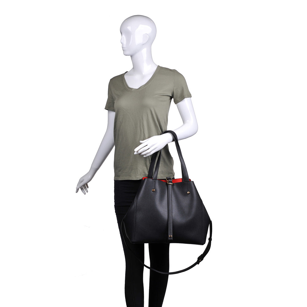 Product Image of Moda Luxe Josephine Satchel 842017116851 View 5 | Black
