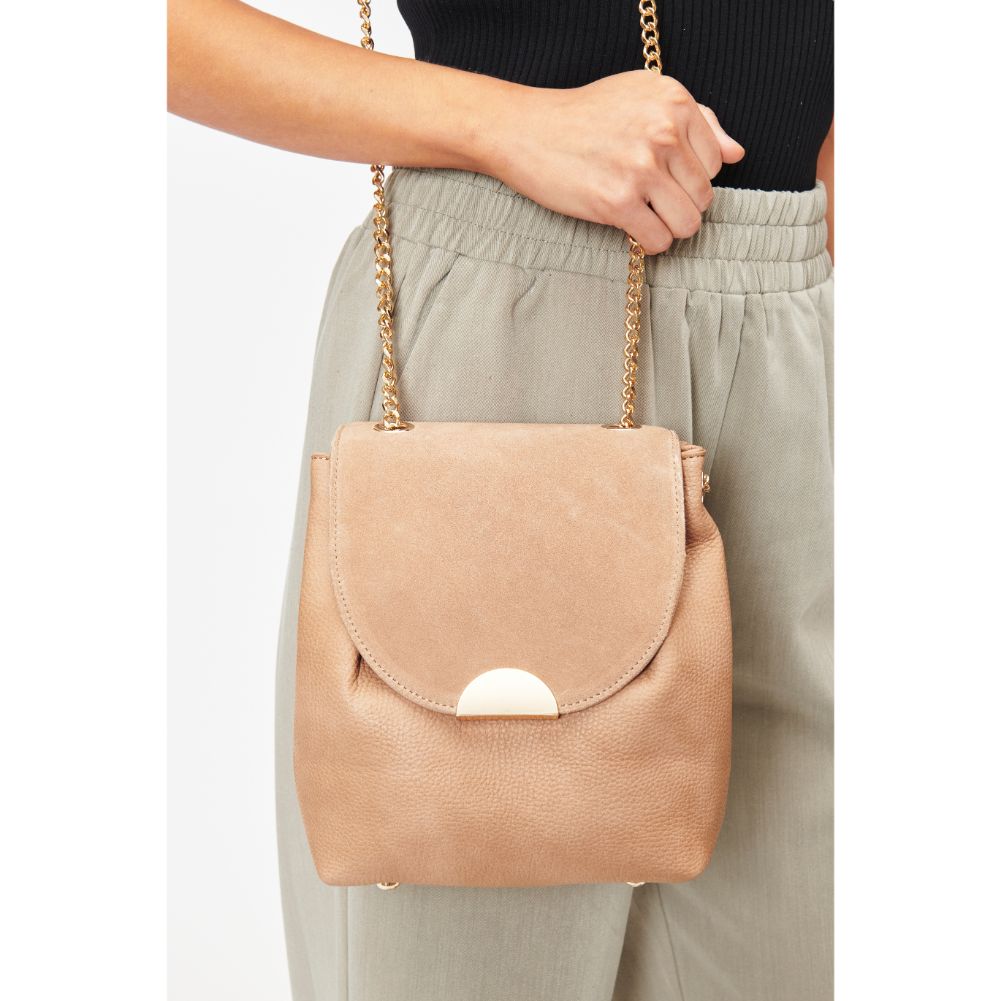 Woman wearing Natural Sol and Selene Breanna Crossbody 842017128595 View 2 | Natural