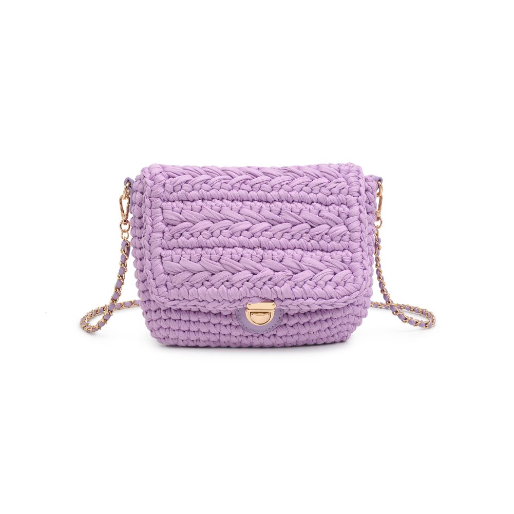 Woman wearing Lavender Moda Luxe Annalise Crossbody 842017132264 View 5 | Lavender