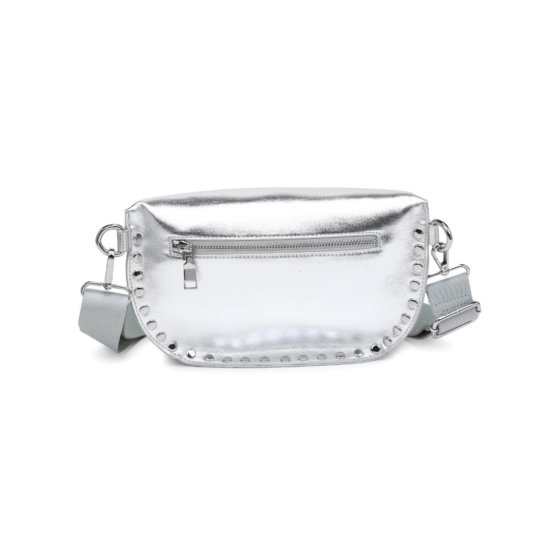 Product Image of Moda Luxe Gizelle - Metallic Belt Bag 842017141488 View 3 | Silver