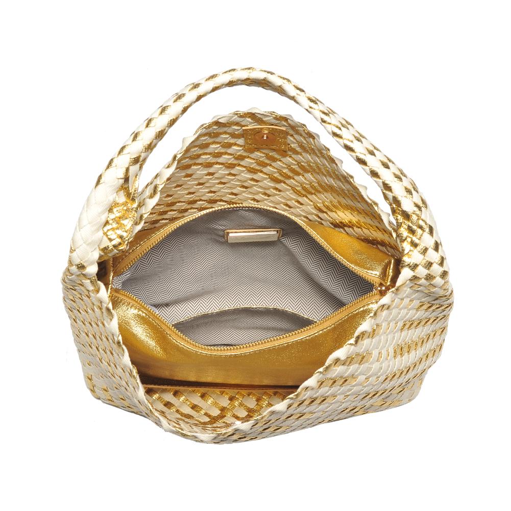 Woman wearing Gold Ivory Moda Luxe Ellery Hobo 842017136897 View 9 | Gold Ivory