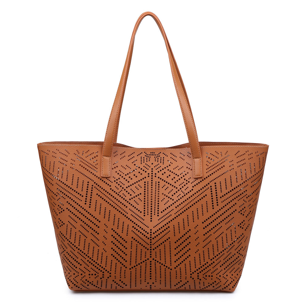 Product Image of Moda Luxe Wanderlust Tote 842017110972 View 3 | Tan