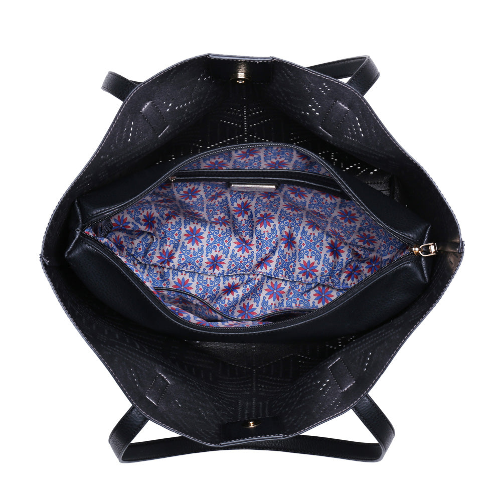 Product Image of Moda Luxe Wanderlust Tote 842017110934 View 4 | Black