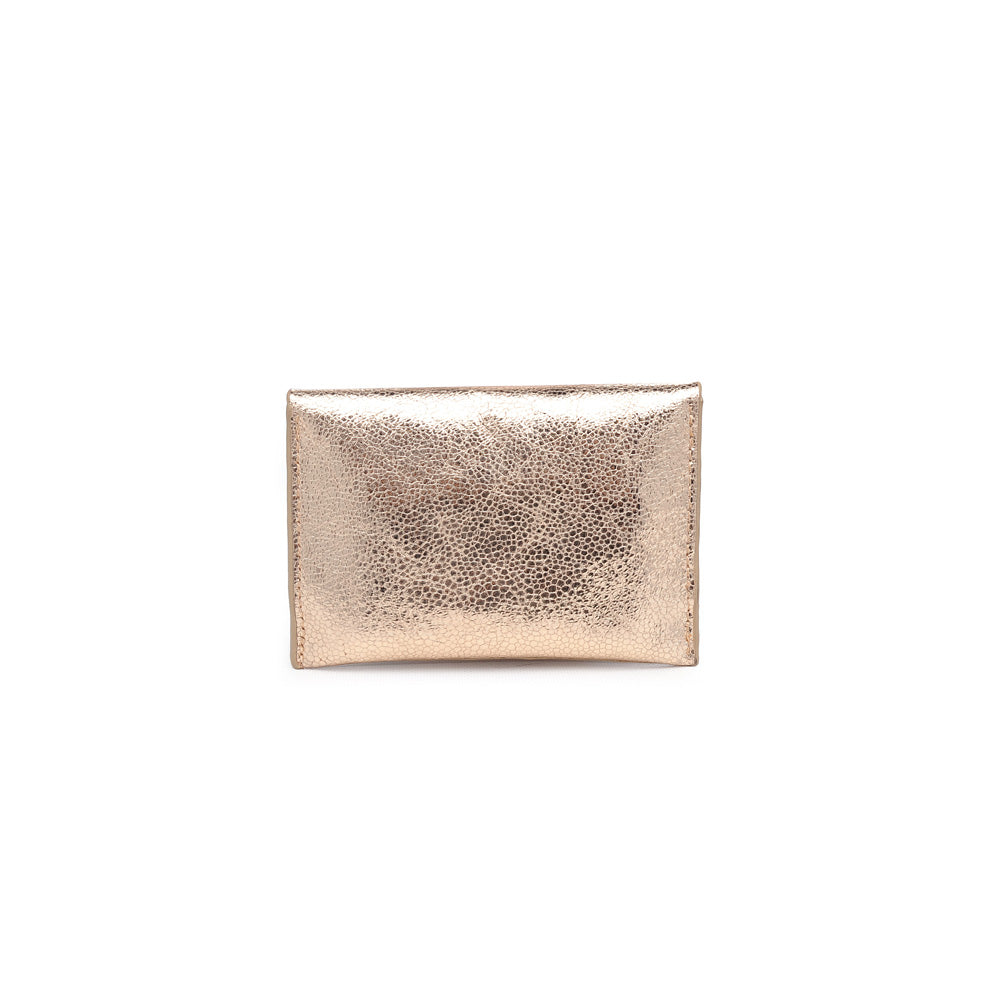 Product Image of Product Image of Moda Luxe Elle Crackle Metallic Wallet 842017119852 View 3 | Gold