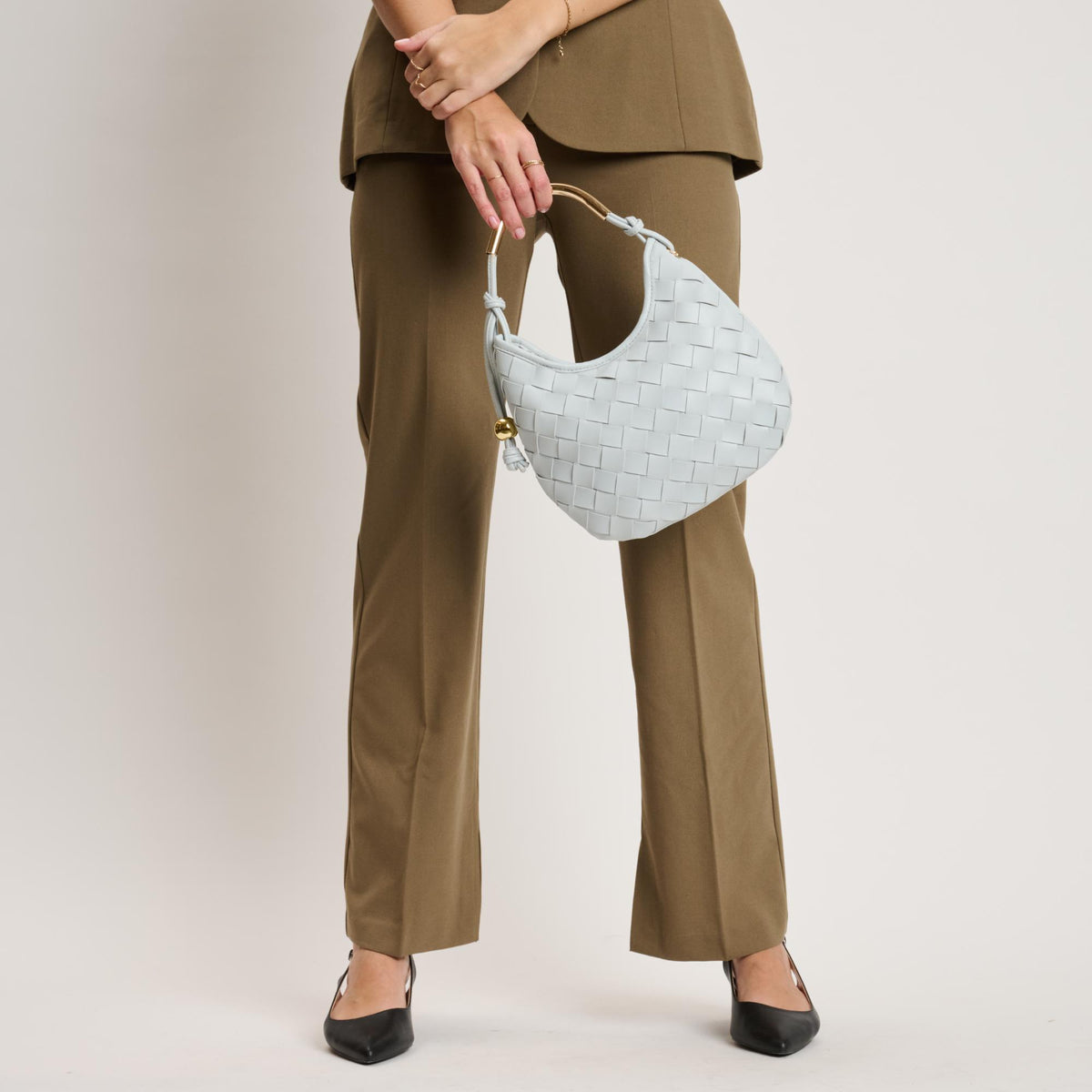 Woman wearing Ice Blue Moda Luxe Lucia Hobo 842017141259 View 4 | Ice Blue