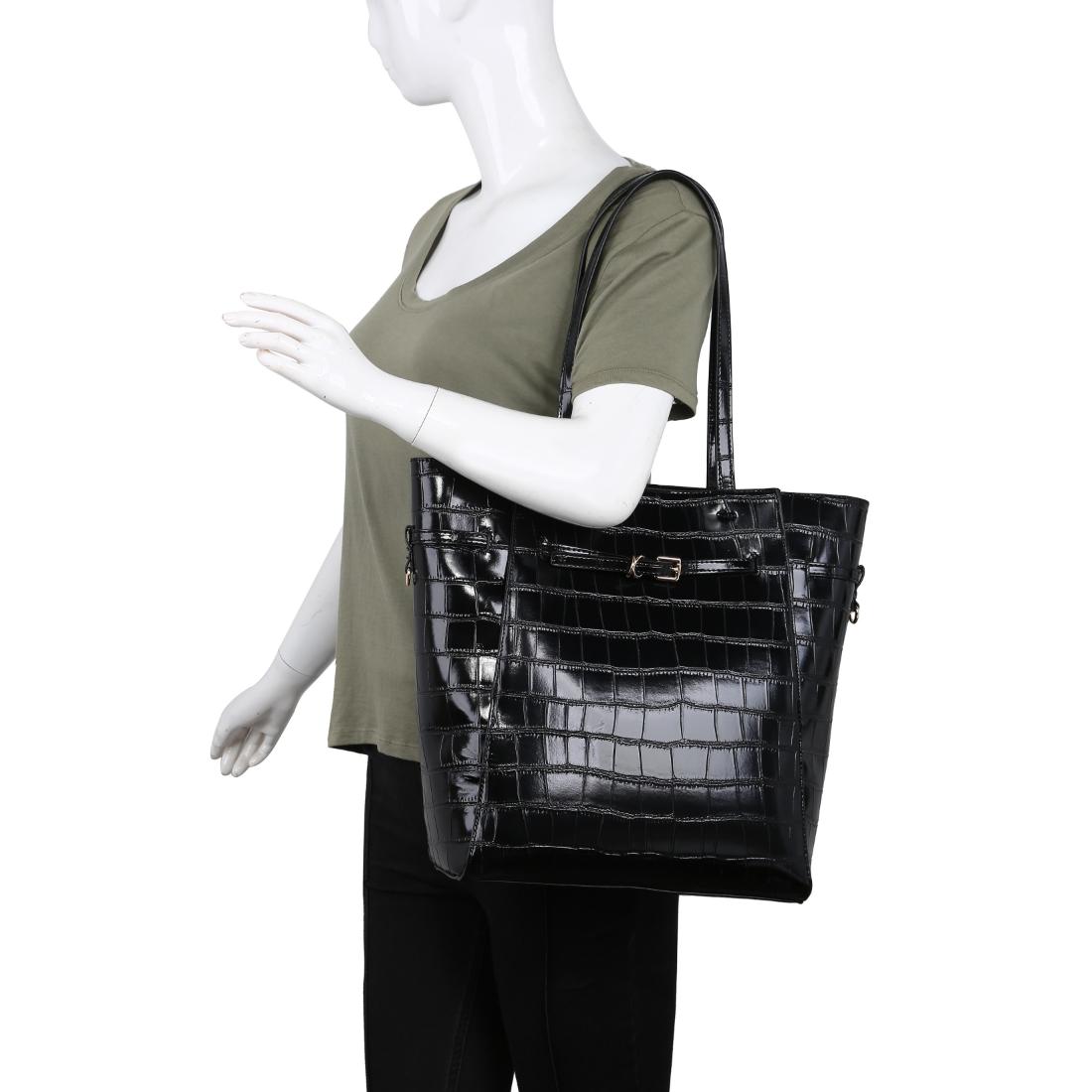 Product Image of Moda Luxe Athena Bucket 842017139812 View 5 | Black