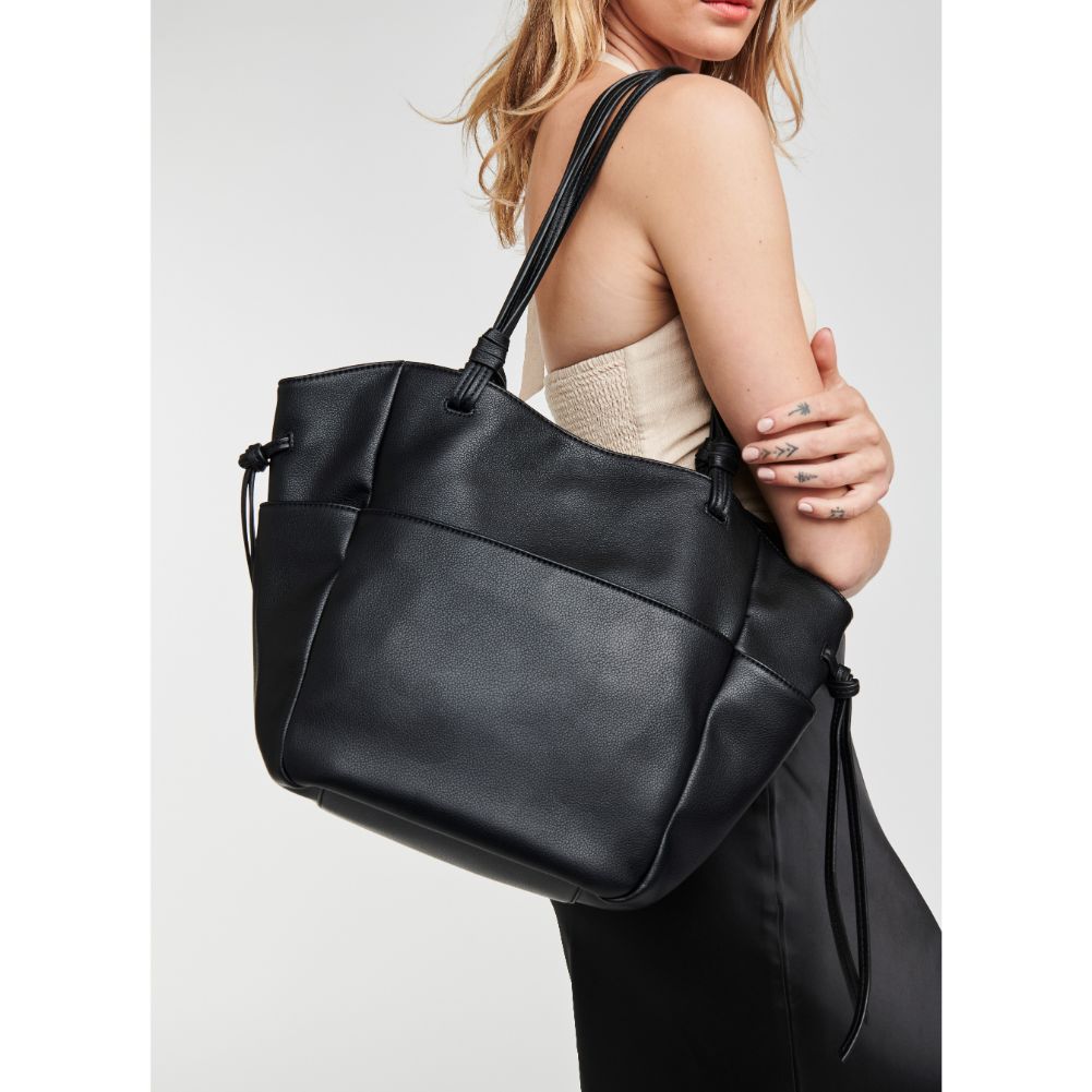 Woman wearing Black Moda Luxe Chloe Hobo 842017126874 View 1 | Black