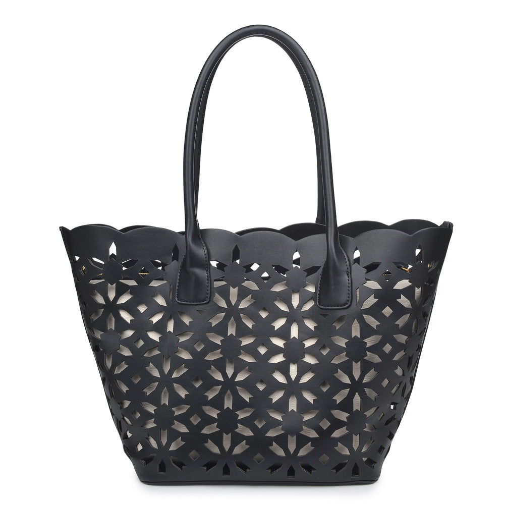 Product Image of Moda Luxe Goddess Tote 842017112235 View 3 | Black