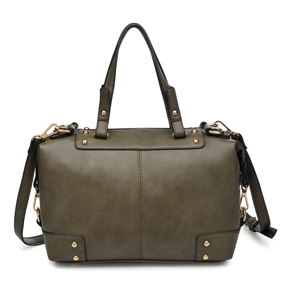 Product Image of Moda Luxe Broadway Patina Satchel 842017117315 View 1 | Olive