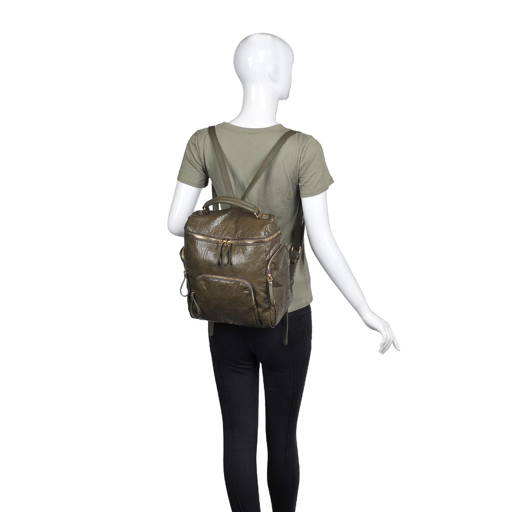 Product Image of Moda Luxe Sahara Backpack 842017122975 View 5 | Olive