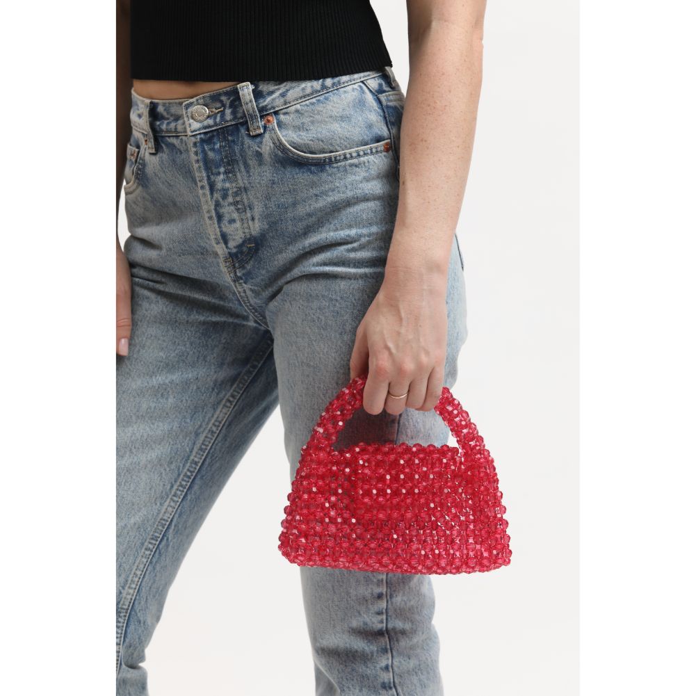 Woman wearing Fuchsia Sol and Selene Dolly Evening Bag 842017133452 View 4 | Fuchsia