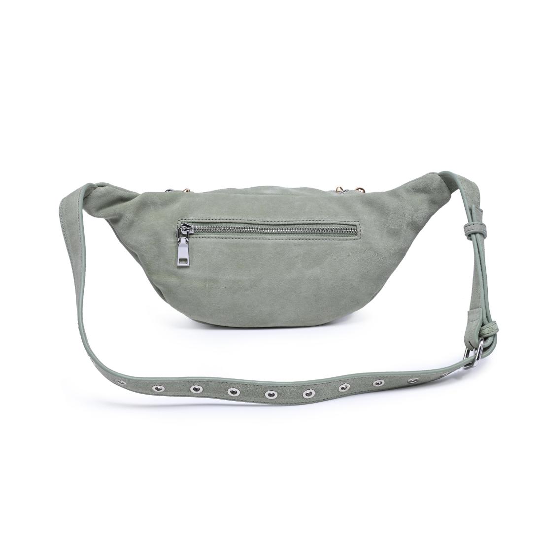 Woman wearing Sage Moda Luxe Star Belt Bag 842017140610 View 7 | Sage