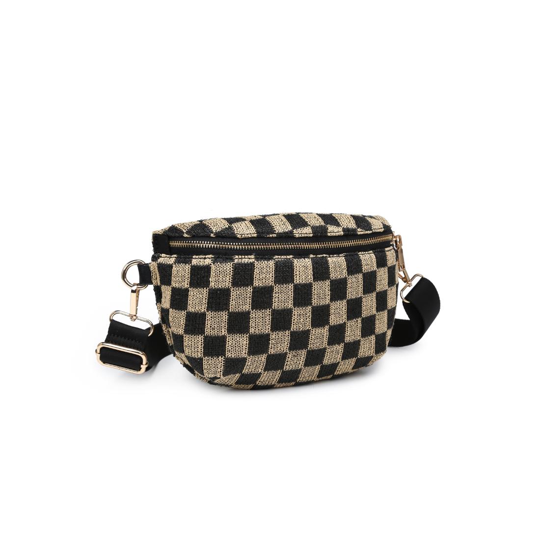 Product Image of Moda Luxe Gizelle - Large Checker Belt Bag 842017141044 View 2 | Black Natural