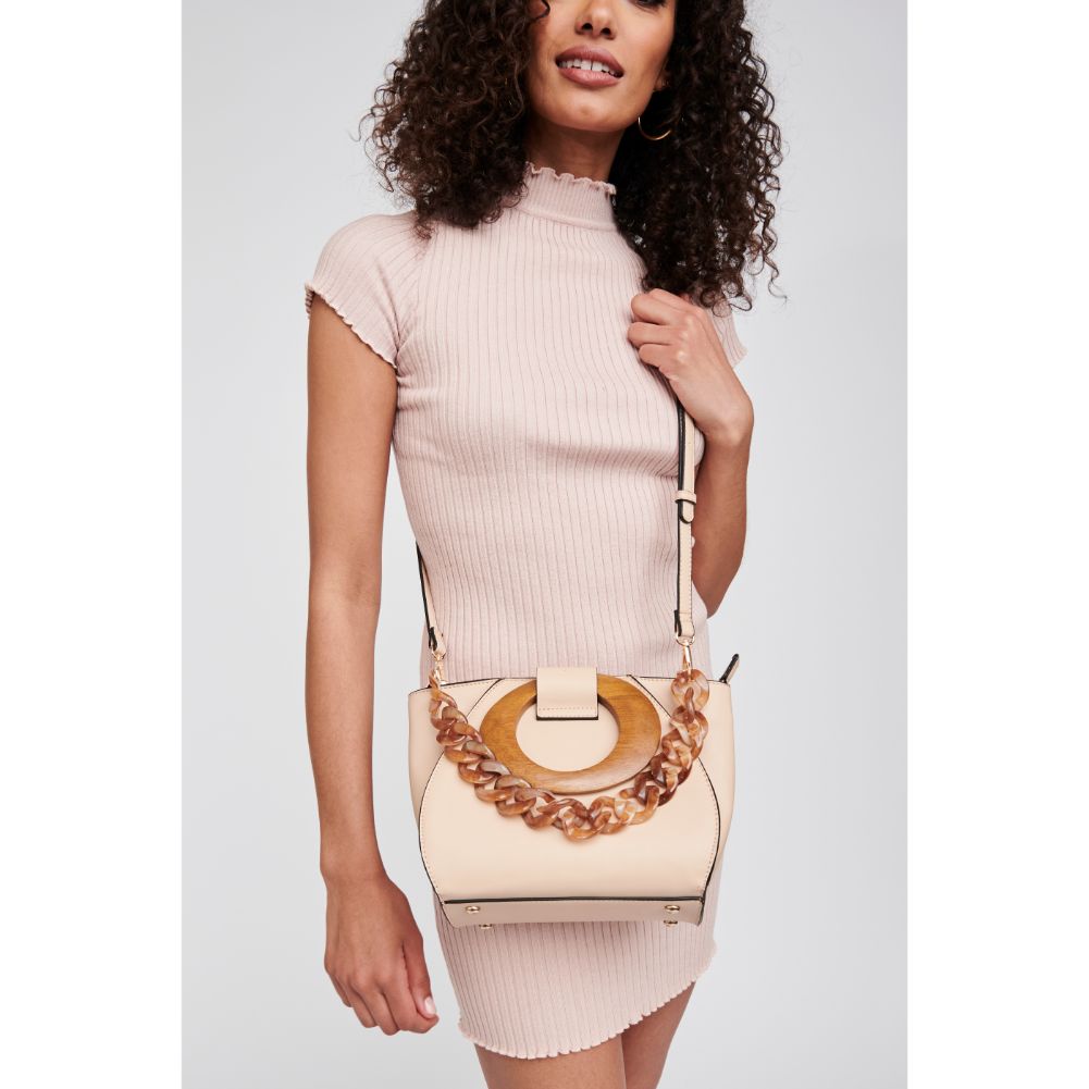 Woman wearing Natural Moda Luxe Cora Crossbody 842017124283 View 1 | Natural