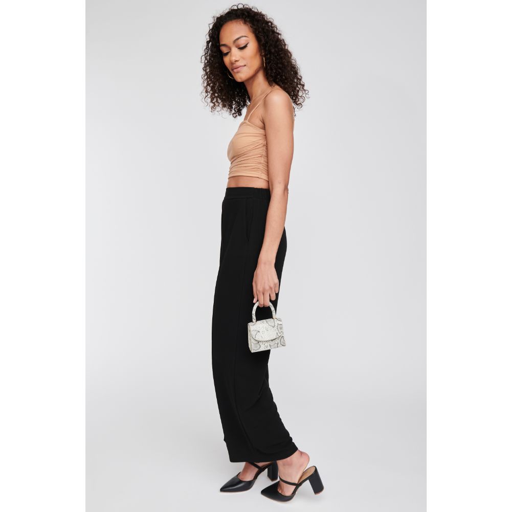Woman wearing Black White Moda Luxe Farah Crossbody 842017127567 View 3 | Black White