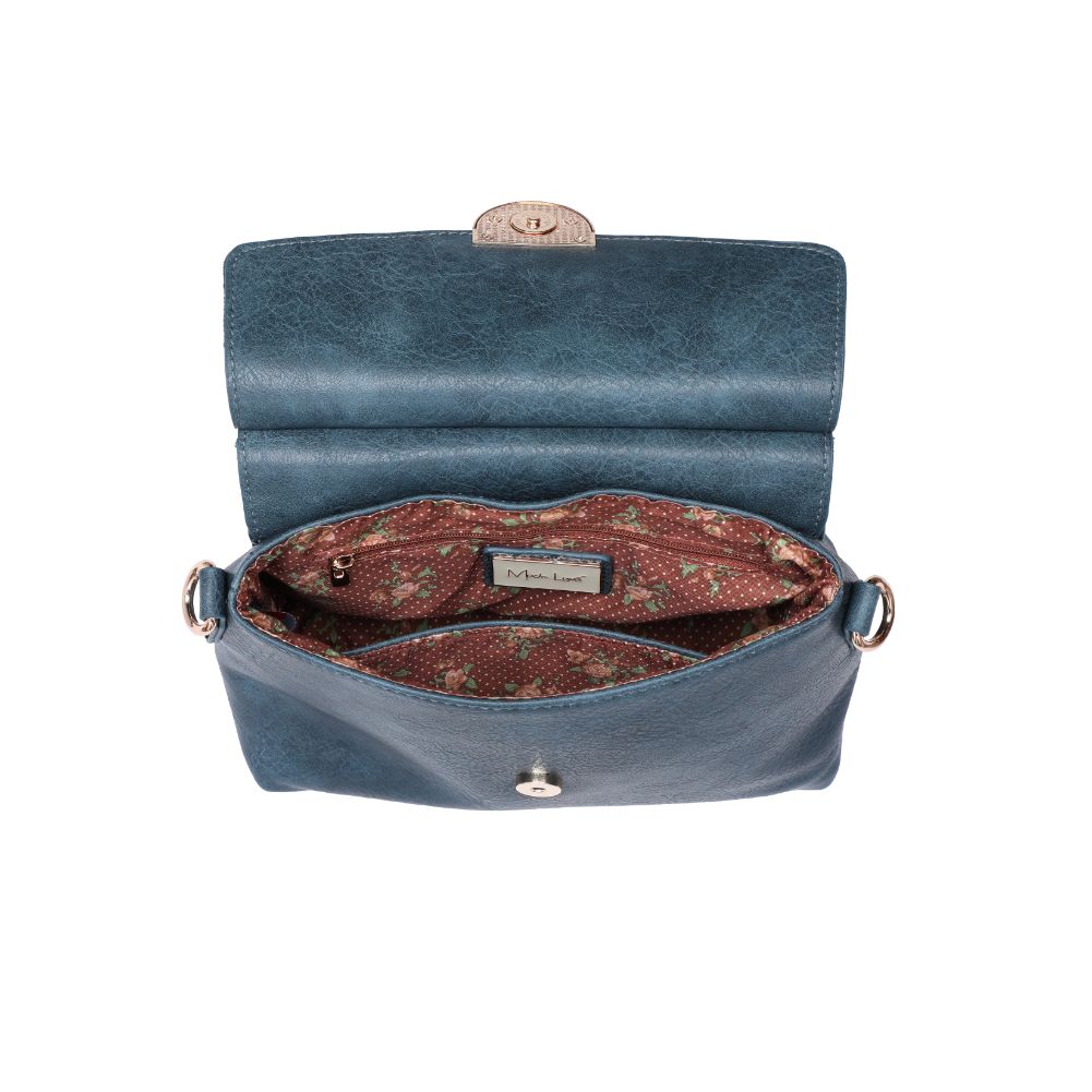 Woman wearing Teal Moda Luxe Abby Crossbody 842017128632 View 9 | Teal