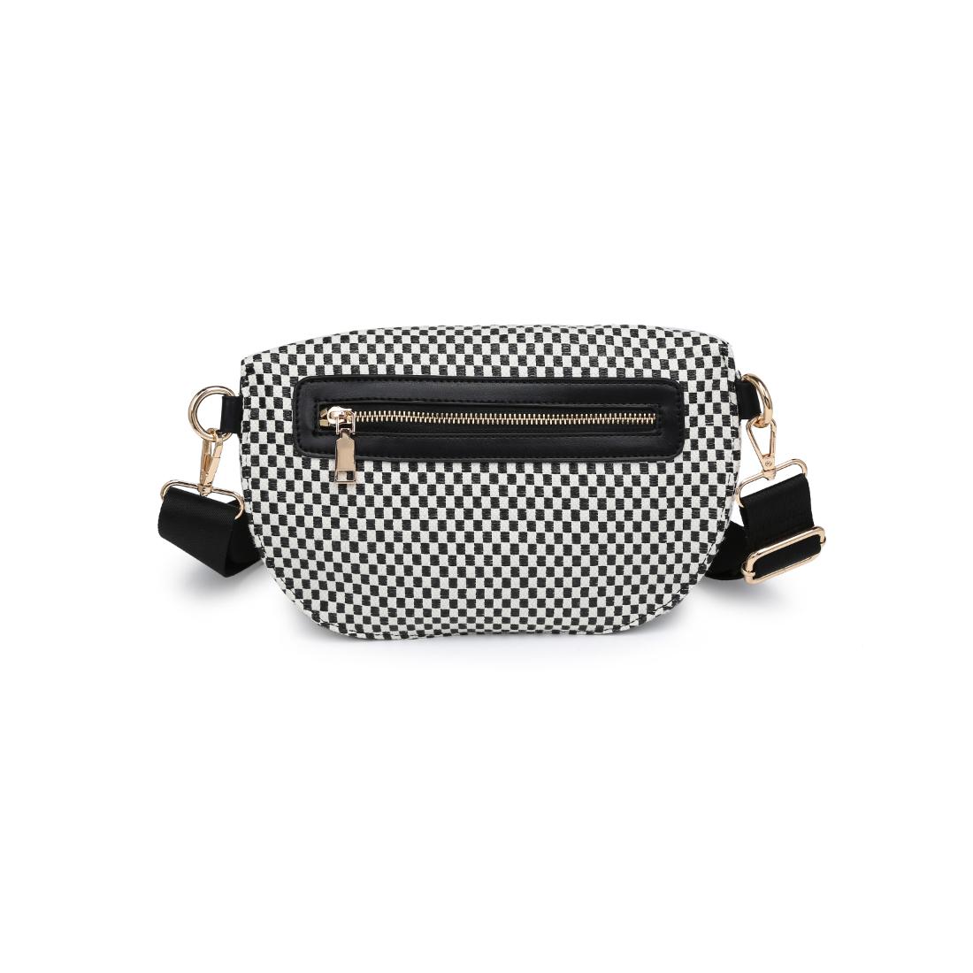 Moda Luxe Gizelle - Small Checker Belt Bag 842017141020 View 7 | Black White