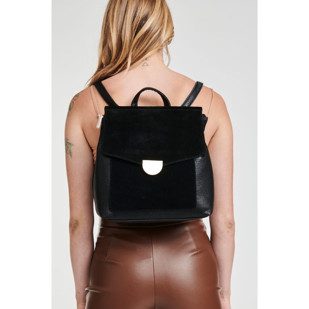 Woman wearing Black Sol and Selene Lynn Backpack 842017119449 View 1 | Black