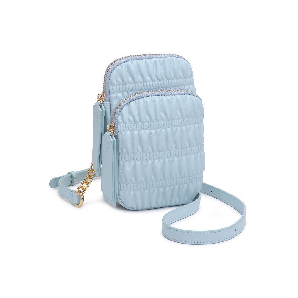 Woman wearing Sky Blue Moda Luxe Chantal Crossbody 842017131489 View 6 | Sky Blue