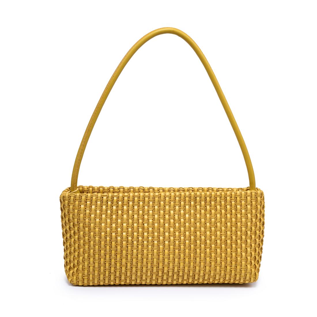 Woman wearing Mustard Moda Luxe Lucy Shoulder Bag 842017140375 View 7 | Mustard