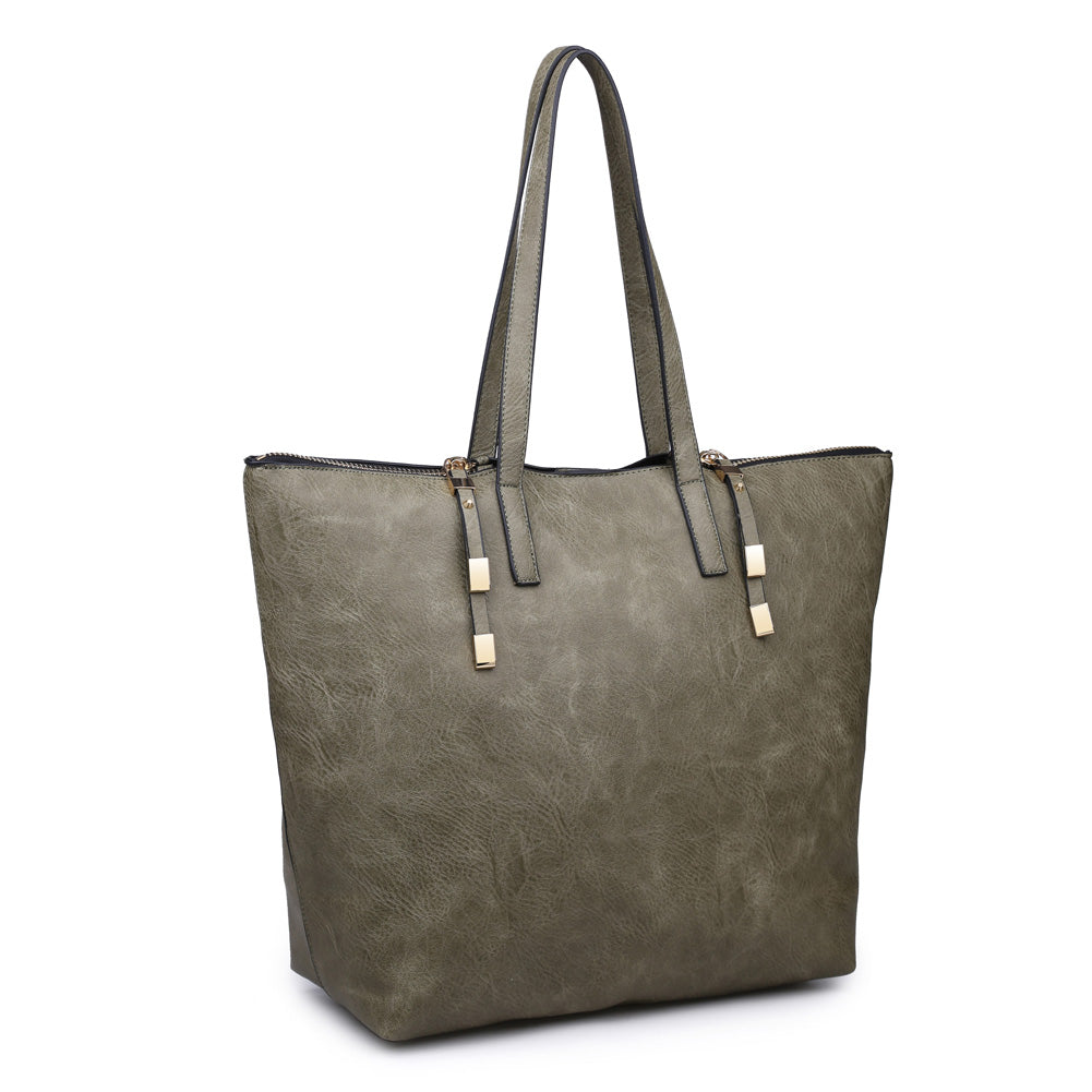 Product Image of Moda Luxe South Hampton Pebble Tote 842017117384 View 2 | Olive