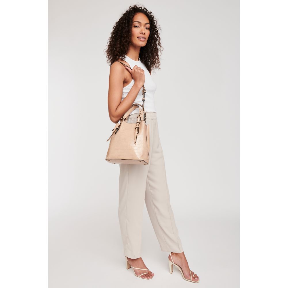 Woman wearing Nude Moda Luxe Kirsten Crossbody 842017126287 View 3 | Nude