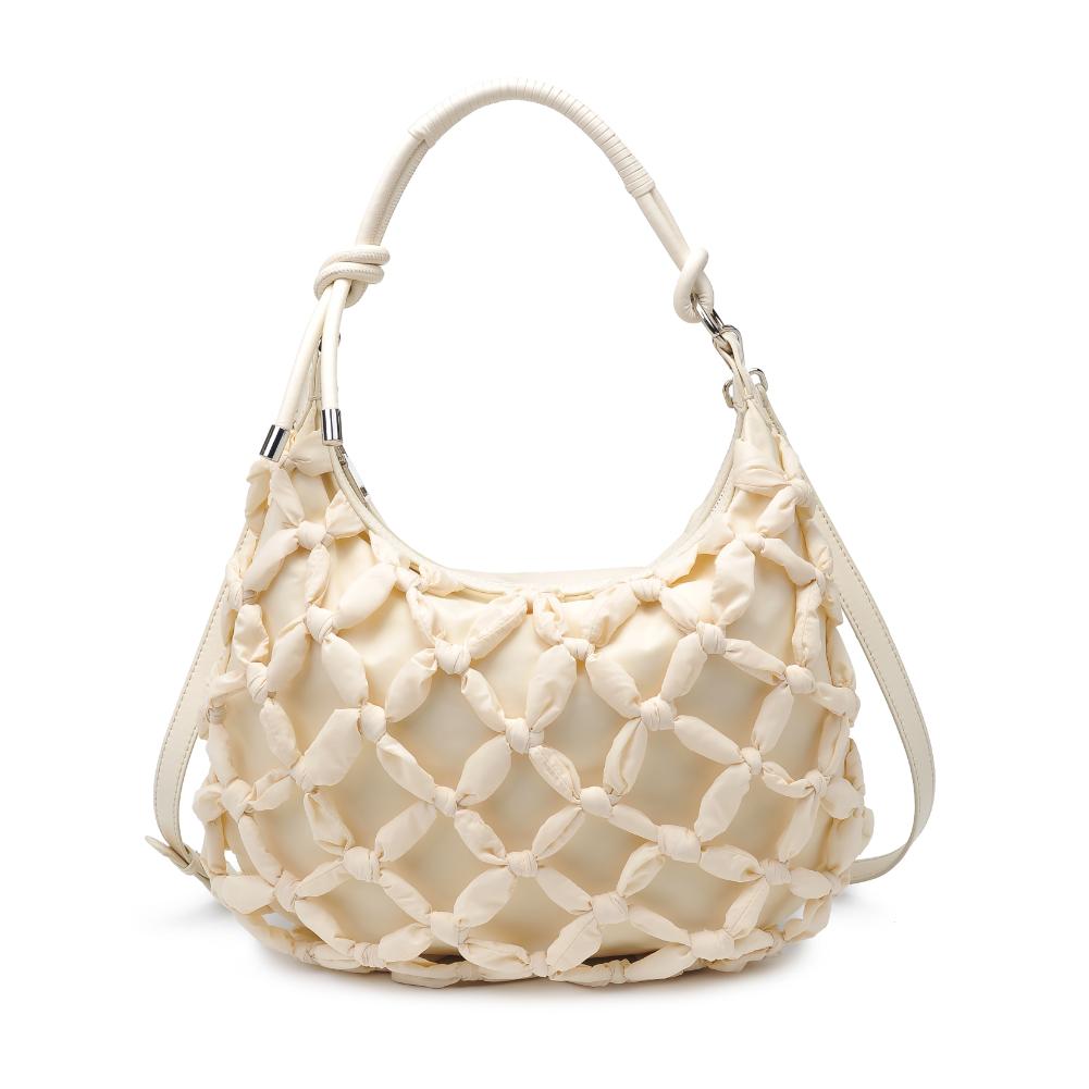 Woman wearing White Moda Luxe Leslie Hobo 842017135661 View 5 | White