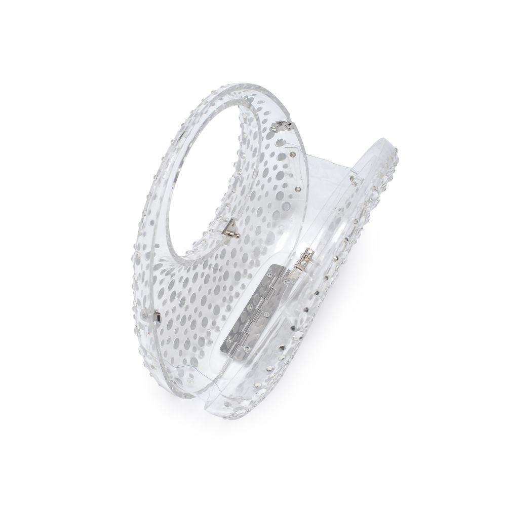 Woman wearing Clear Moda Luxe Vianca Evening Bag 842017133964 View 9 | Clear