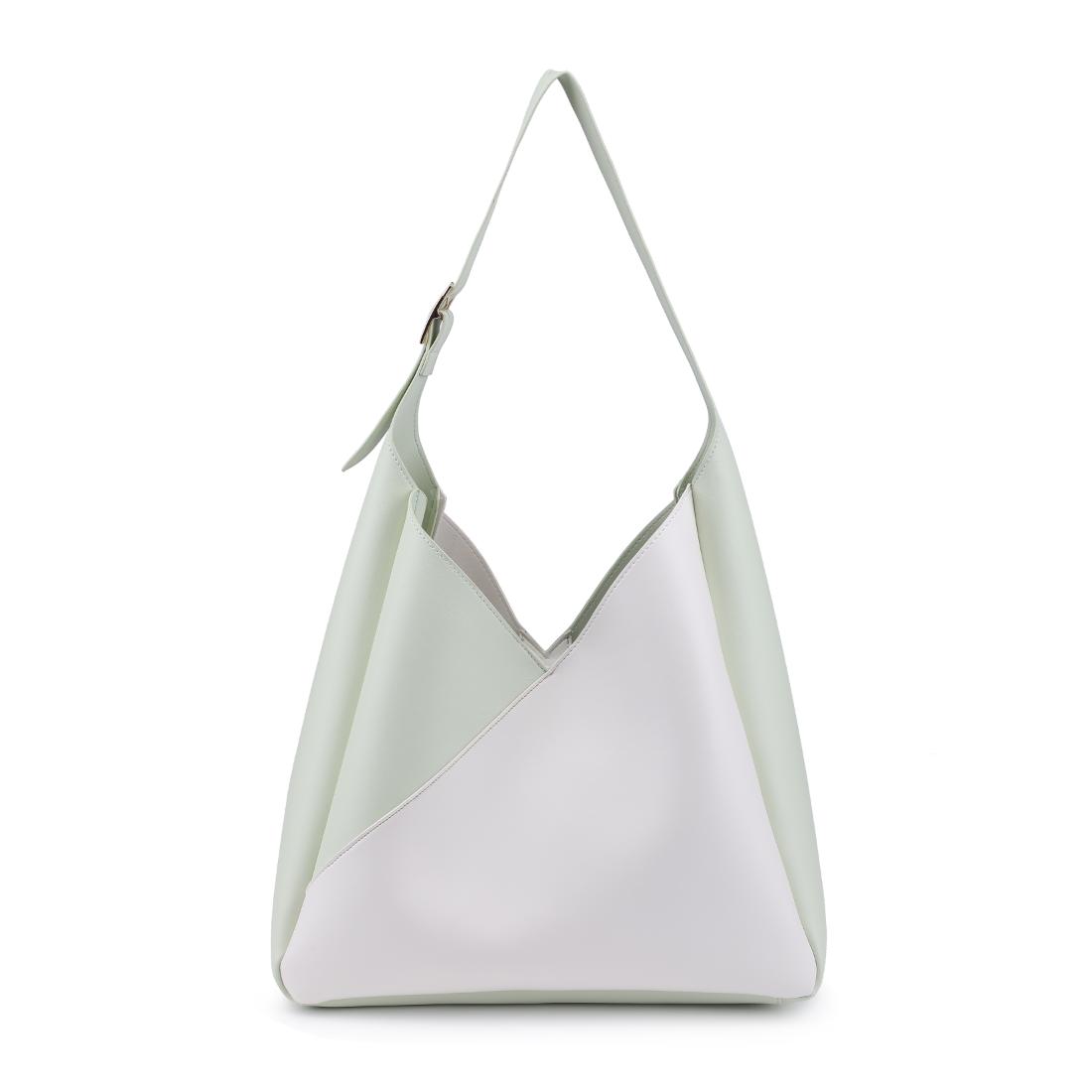 Woman wearing Ivory Pistachio Moda Luxe Frankie Hobo 842017138525 View 5 | Ivory Pistachio