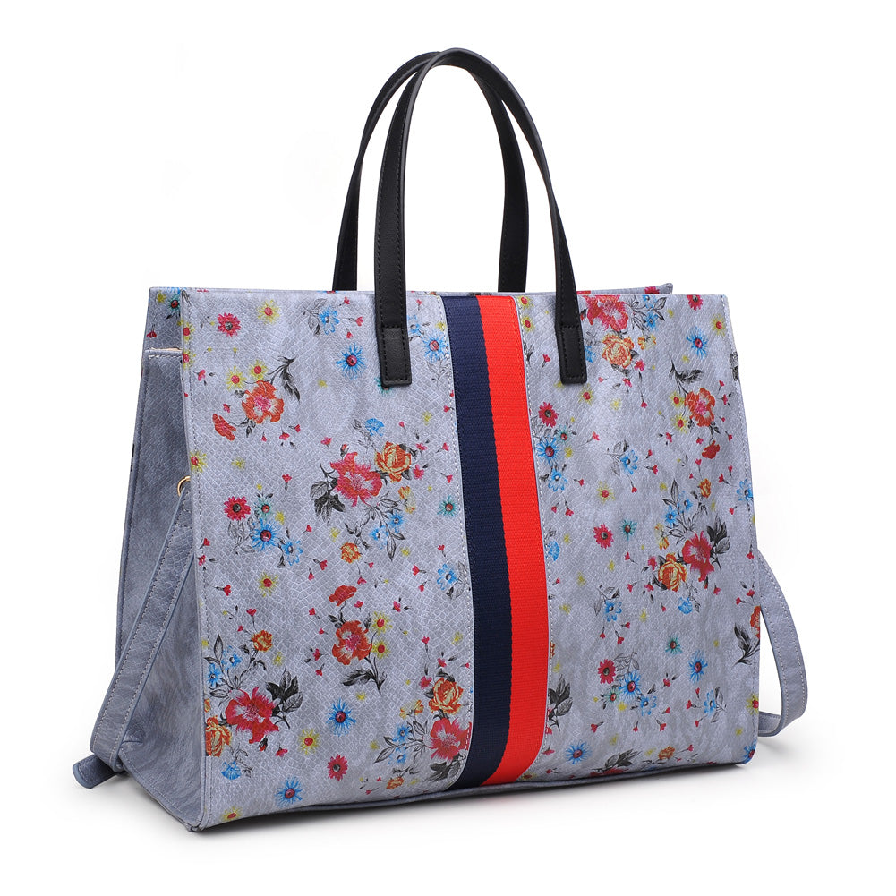 Product Image of Moda Luxe Julian Print Tote 842017118541 View 6 | Blue
