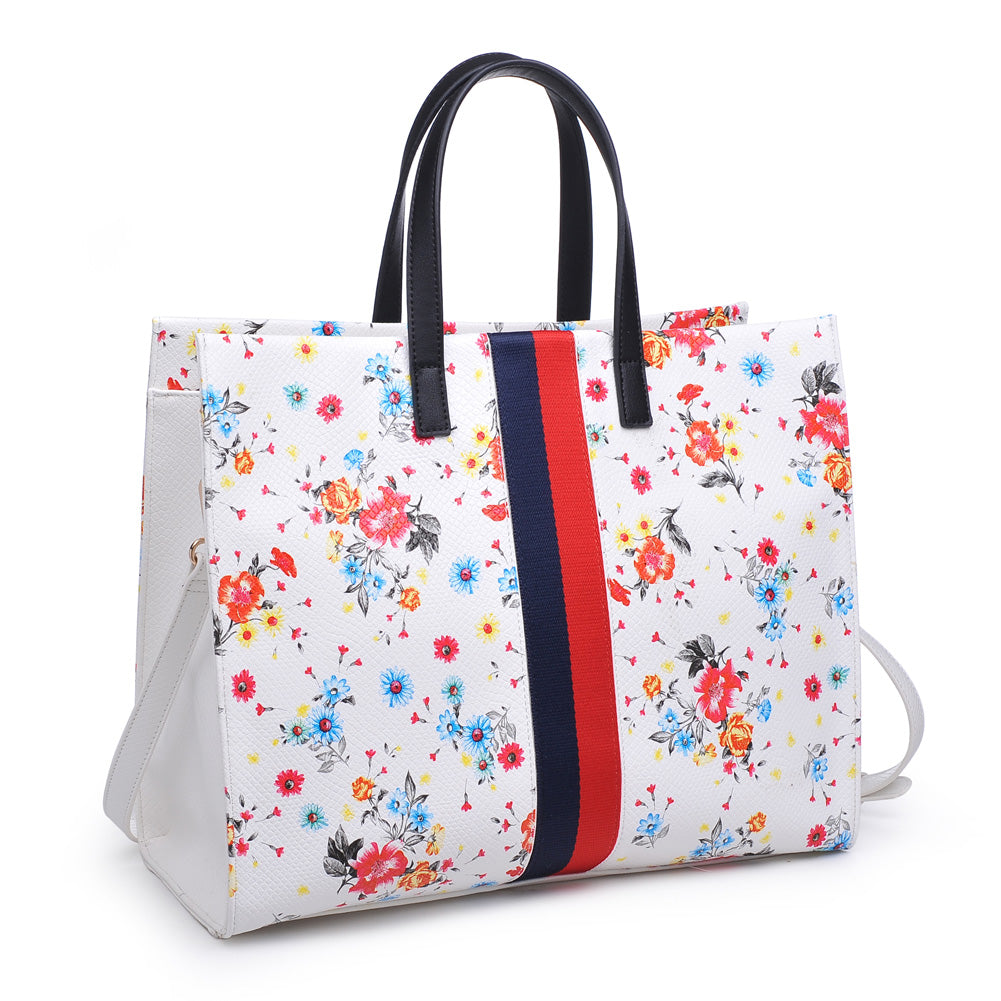 Product Image of Moda Luxe Julian Print Tote 842017118510 View 6 | White