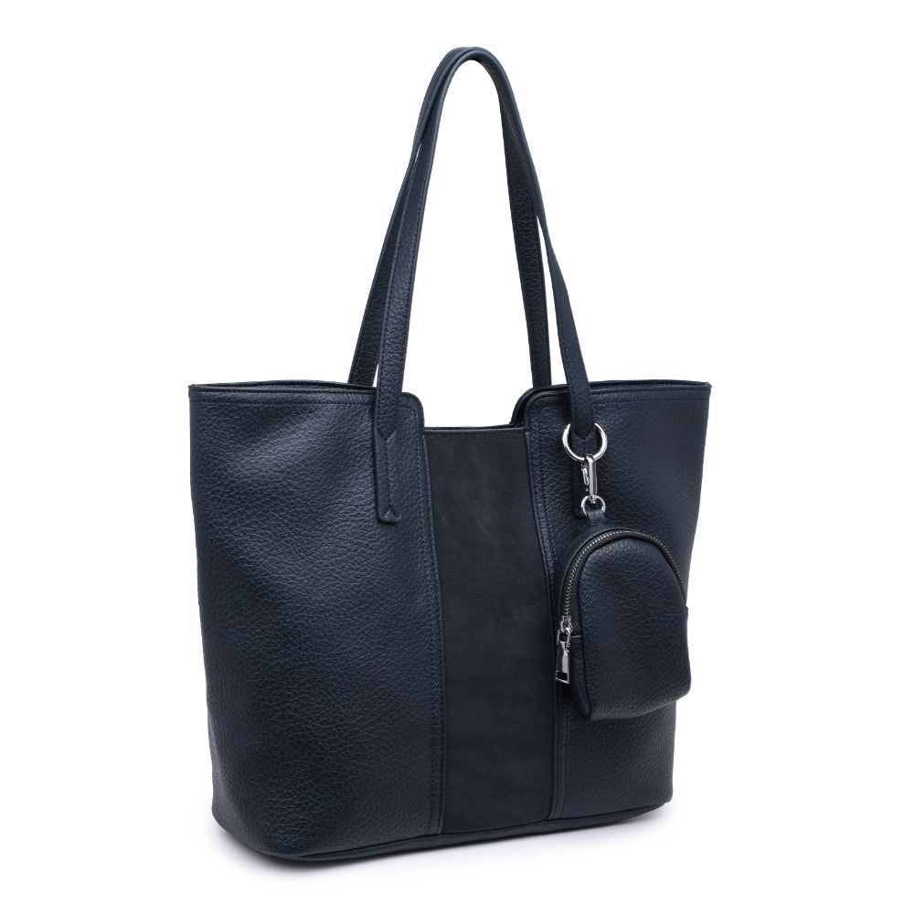 Woman wearing Teal Moda Luxe Millie Tote 842017128670 View 6 | Teal