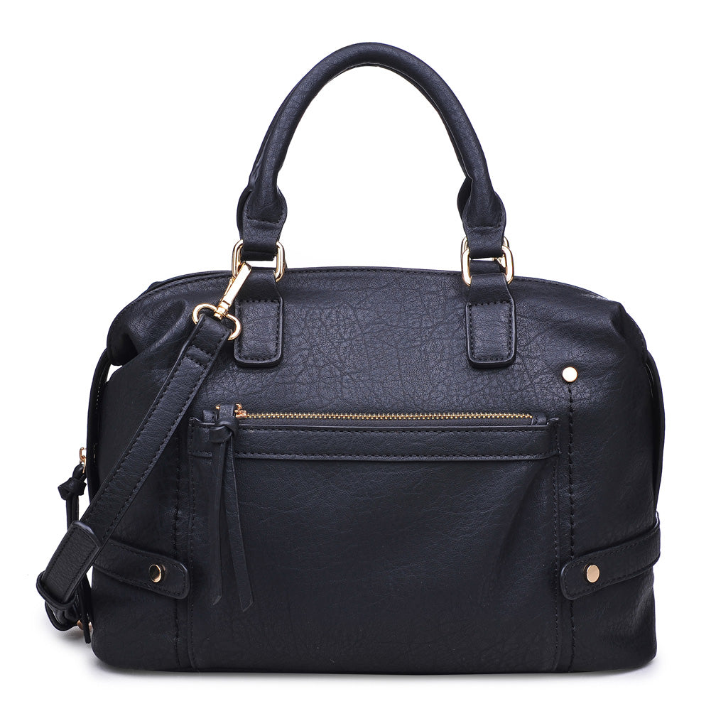 Product Image of Moda Luxe Augusta Patina Satchel 842017106586 View 1 | Black