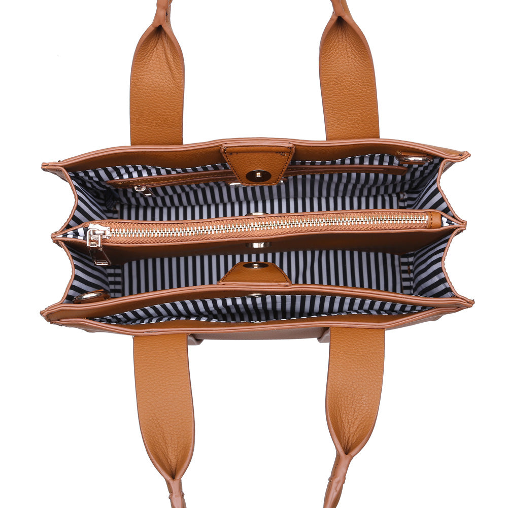 Product Image of Moda Luxe Kelly Satchel 842017116332 View 4 | Tan