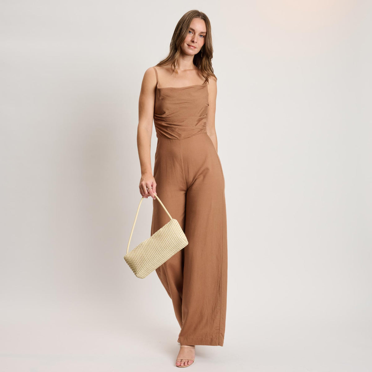 Woman wearing Cream Moda Luxe Lucy Shoulder Bag 842017140344 View 4 | Cream